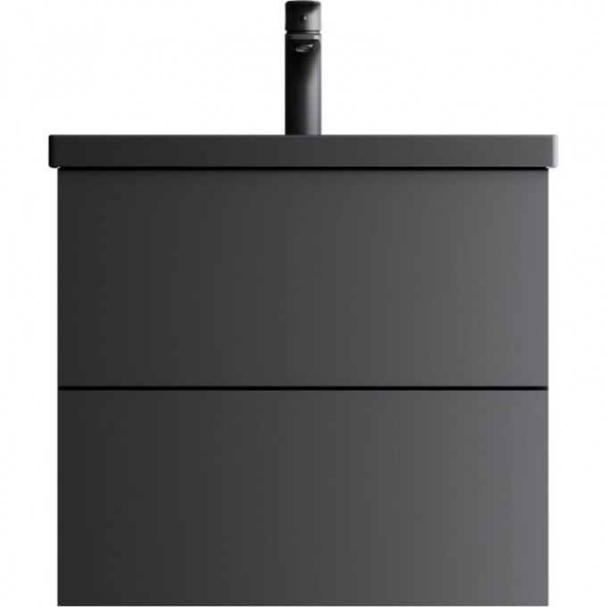База под раковину AM.PM GEM подвесная, 60 см, 2 ящика push-to-open, цвет: черный матовый M90FHX06022BM