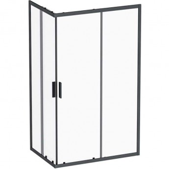 Душевое ограждение AM.PM GEM S TWIN SLIDE 120x80, профиль черный мат. W93G-404-120280-BT Душевое ограждение AM.PM GEM S TWIN SLIDE 120x80, профиль черный мат. W93G-404-120280-BT