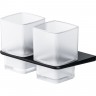 Двойной стеклянный стакан AM.PM INSPIRE V2.0 с настенным держателем, черный, шт A50A343422