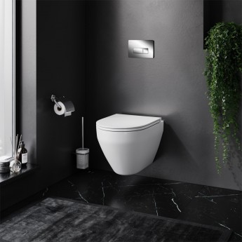 Комплект: Инсталляция с подвесным унитазом FlashClean, с сиденьем микролифт и клавишей AM.PM SPIRIT 2.0 Комплект: Инсталляция с подвесным унитазом FlashClean, с сиденьем микролифт и клавишей AM.PM SPIRIT 2.0