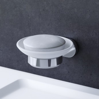 Мыльница стеклянная с настенным держателем AM.PM SENSE A7434200 Мыльница стеклянная с настенным держателем AM.PM SENSE A7434200