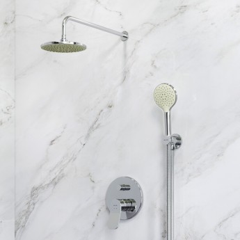 Набор: смеситель для ванны и душа, верхний душ с держателем и душевым набором AM.PM FB88A1RH20