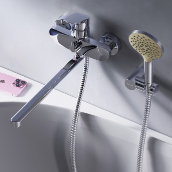 Смеситель для ванны и душа с длинным изливом c душевым набором AM.PM LIKE F8095000