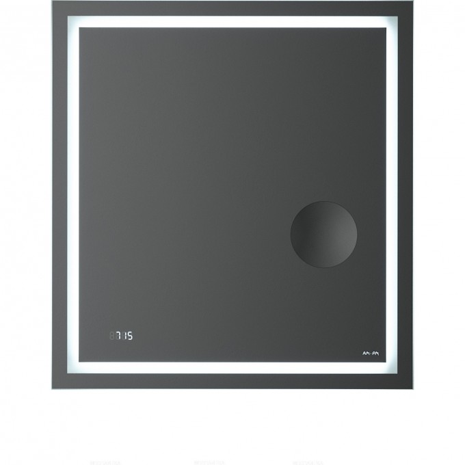 Универсальное зеркало с контурной Led-подсветкой, часами и косметическим зеркалом, 65 см AM.PM GEM M91AMOX0653WG
